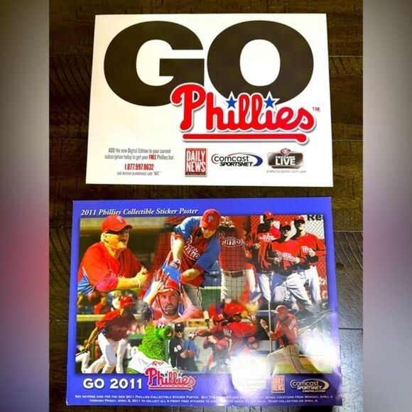 2011 Philadelphia Phillies Collectible Sticker Poster - The Arm Forces Poster - Picture 1 of 8